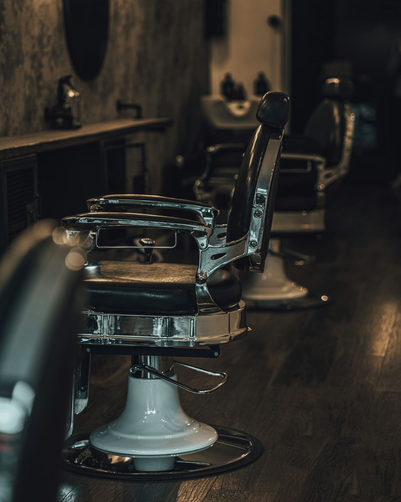 A vintage barber chair