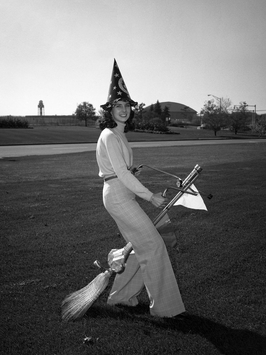 A witch in black and white
