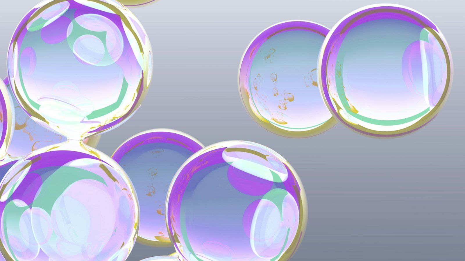 Iridescent bubbles