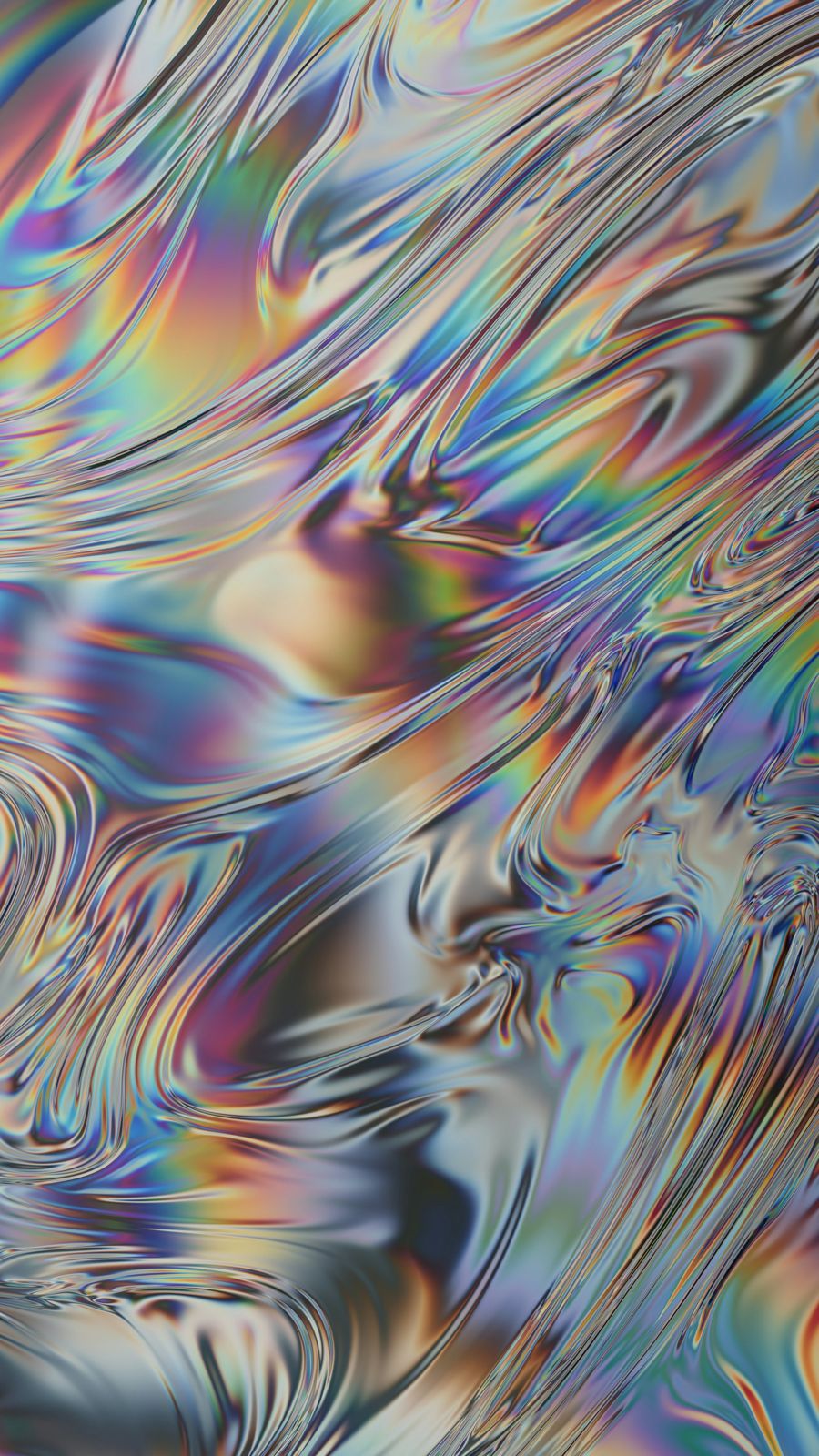 Liquid iridescent metal