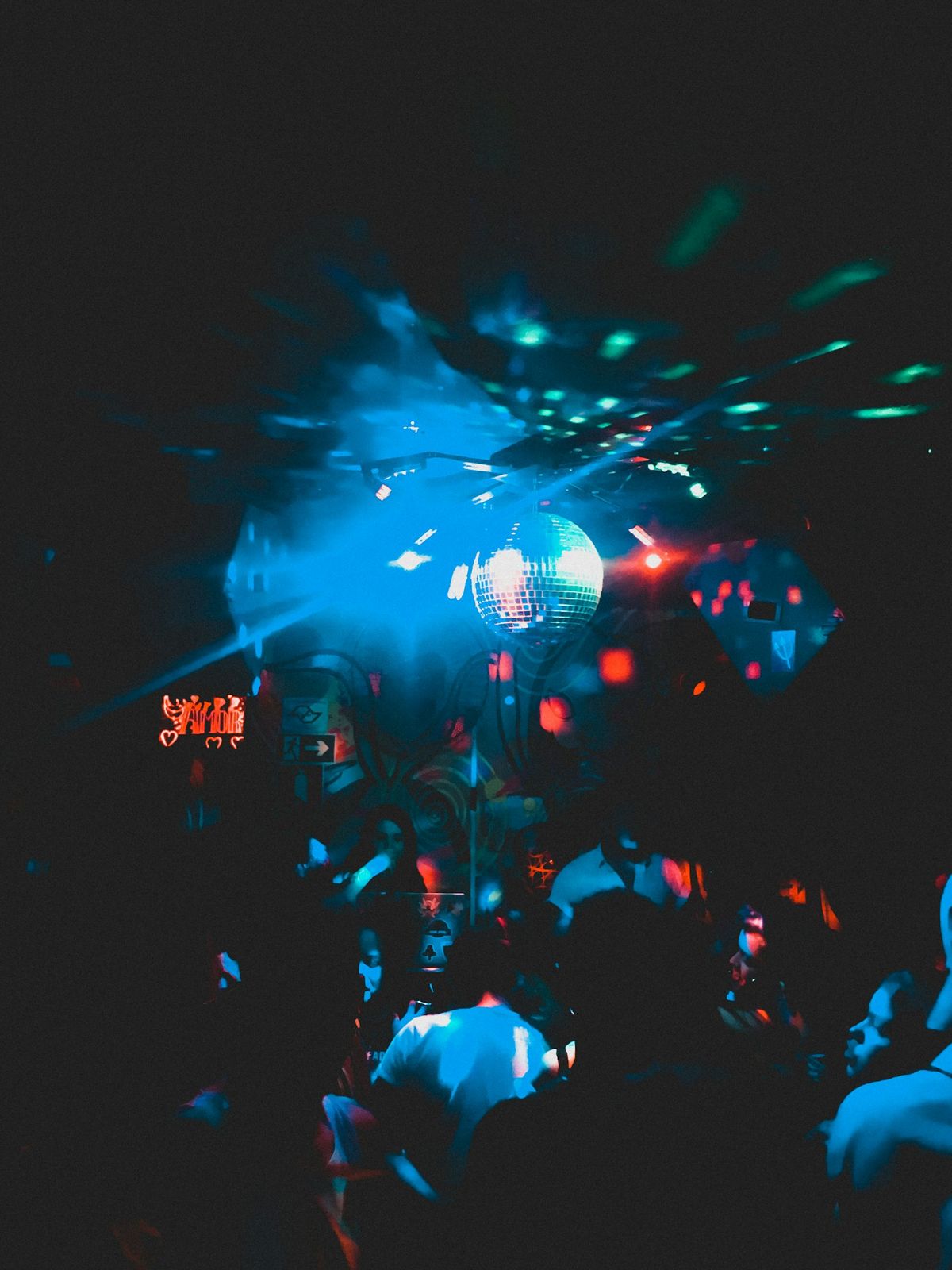 A disco ball scattering light