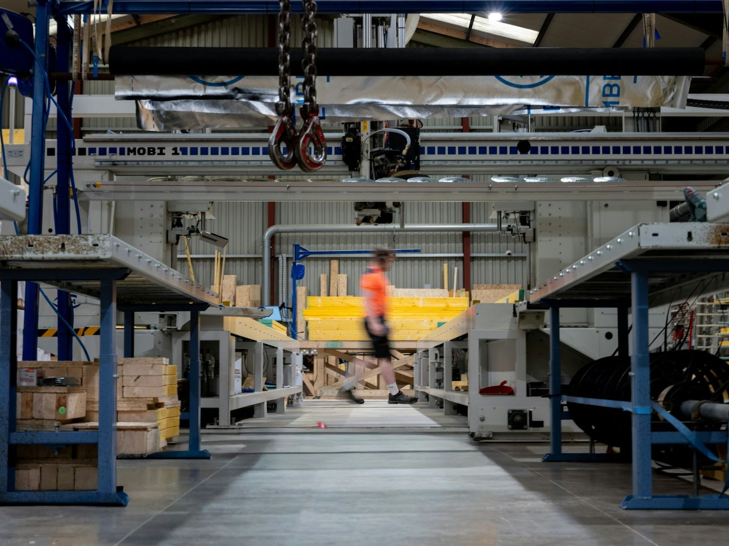 Inside the drive-thru pickup warehouse