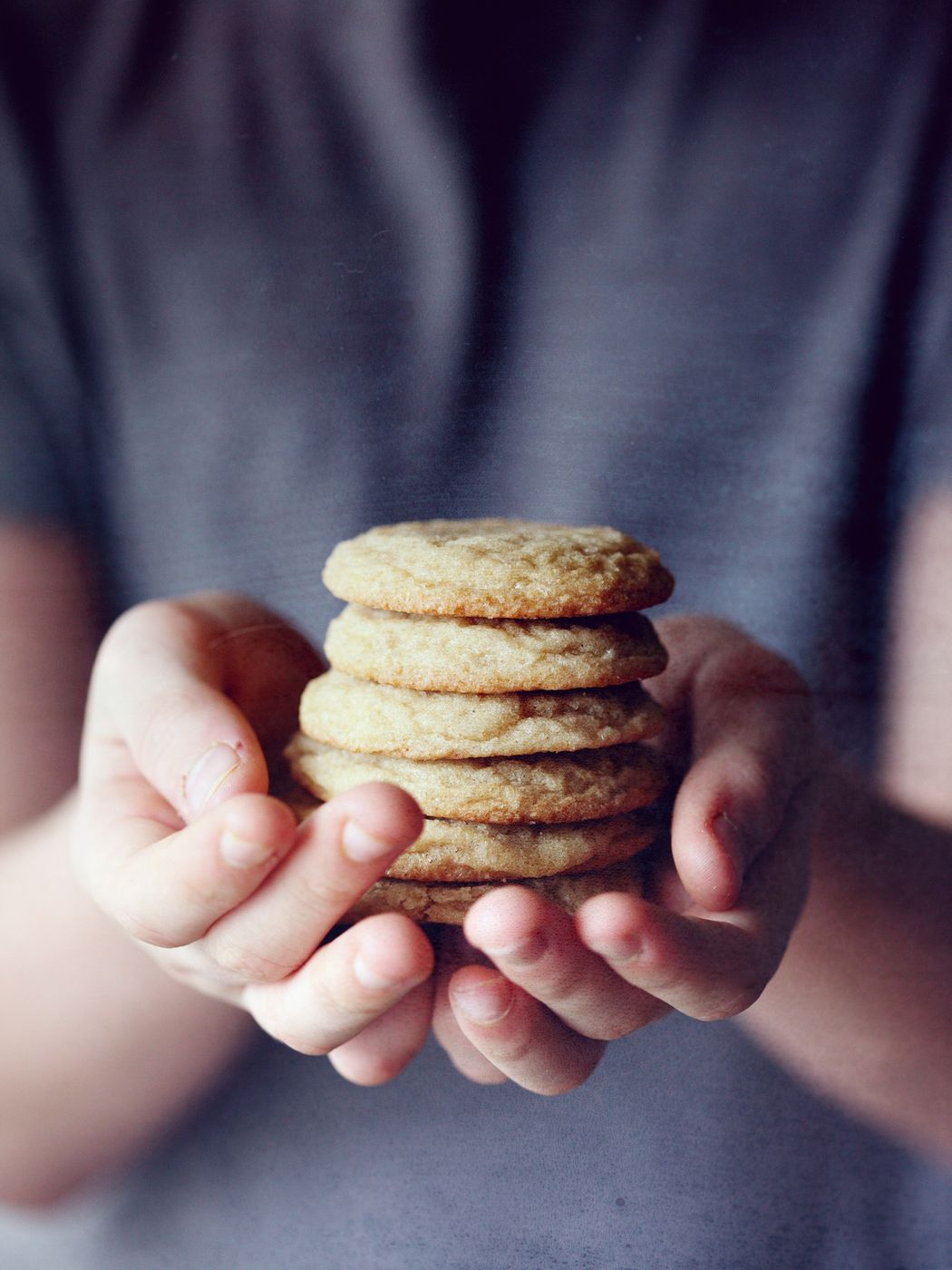 Photo: a peanut butter cookie broken open