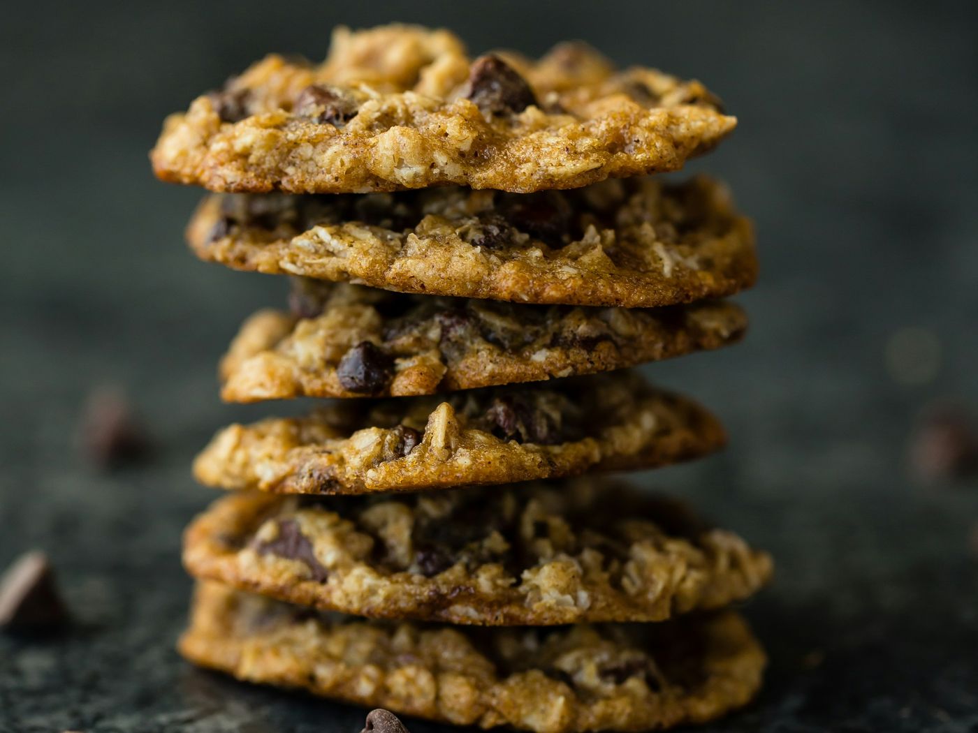 Photo: caramel coconut cookies, stacked