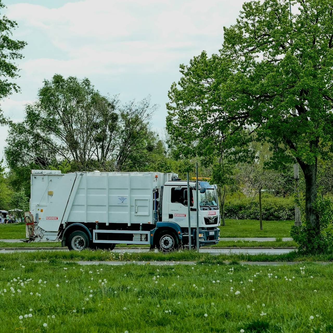 Packer trucks on the street